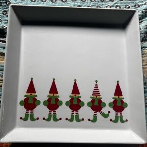 Crate & Barrel Jingle Elf Serving Platter